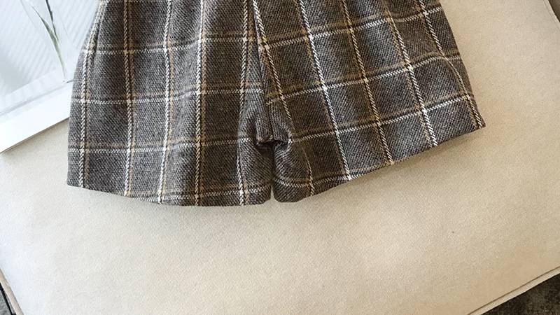 Girl's Shirt and Plaid Skirt / Denim Overall