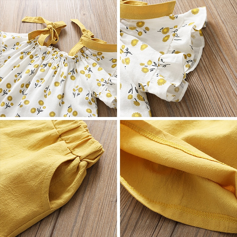 Girls Summer Printed Clothes Set 2 Pcs