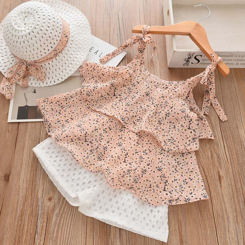 Girls Summer Printed Clothes Set 2 Pcs