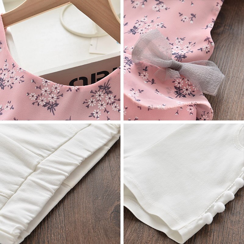 Girls Summer Printed Clothes Set 2 Pcs