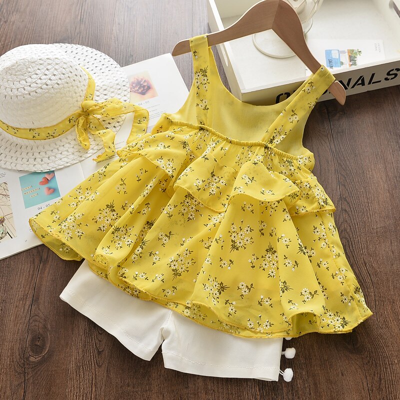Girls Summer Printed Clothes Set 2 Pcs