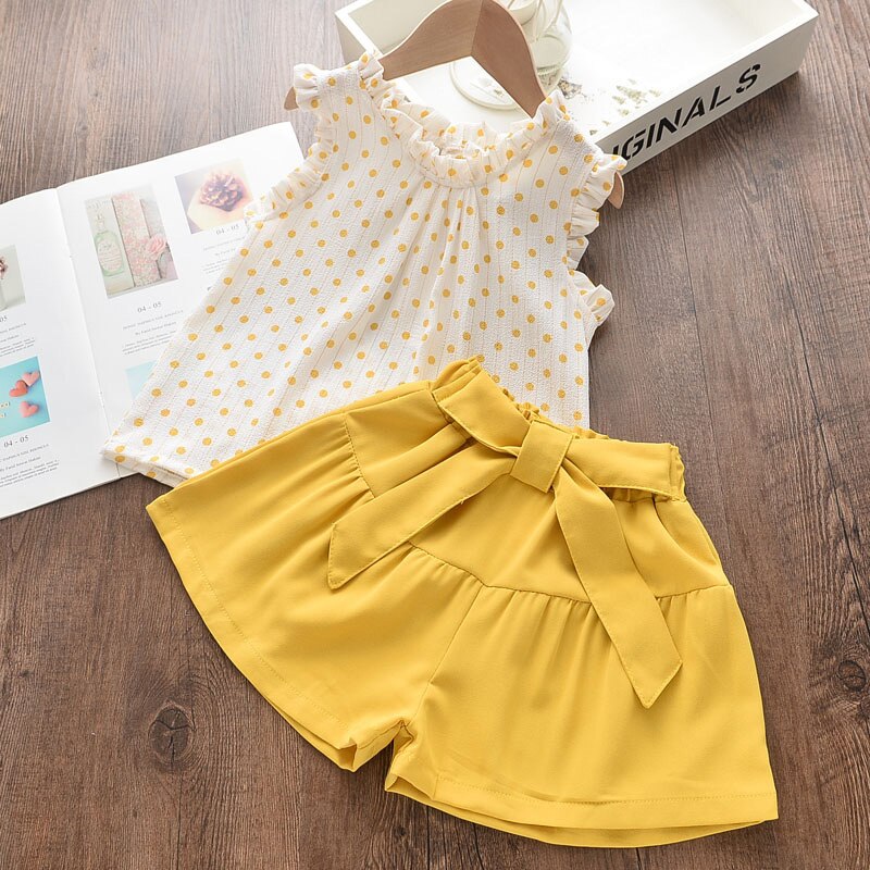 Girls Summer Printed Clothes Set 2 Pcs