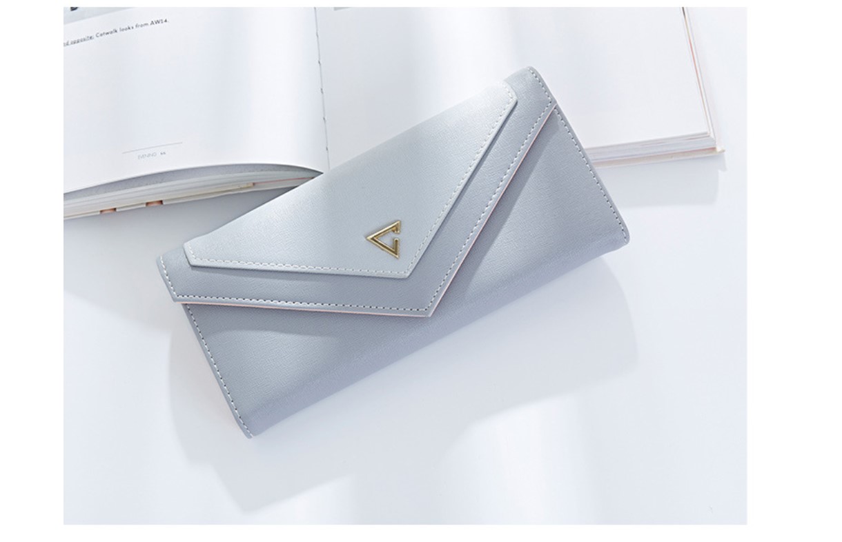 Women's Color Block Long Wallet