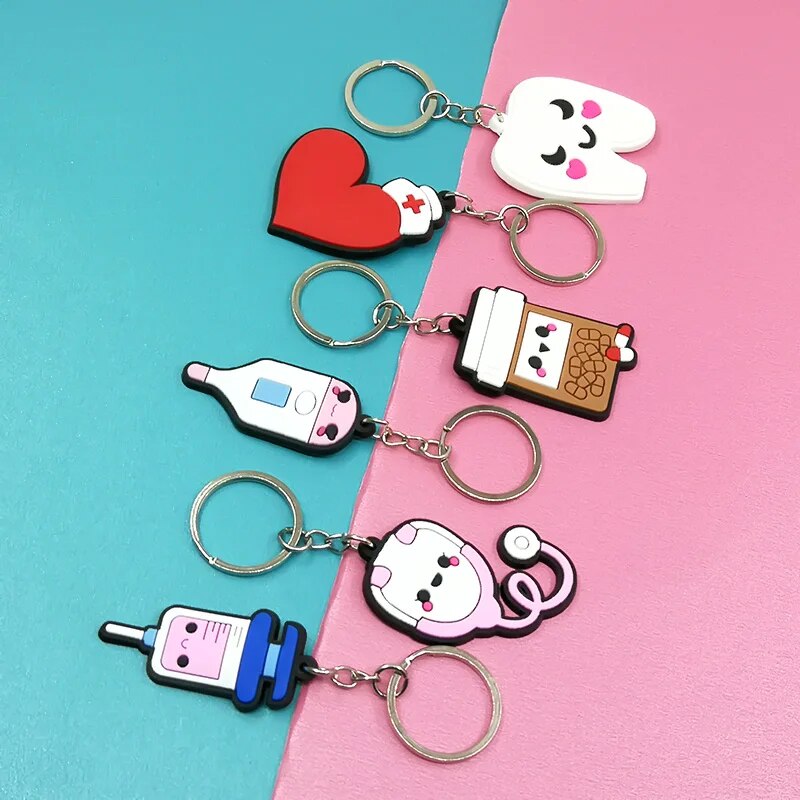 Cute Medical Theme Key Ring