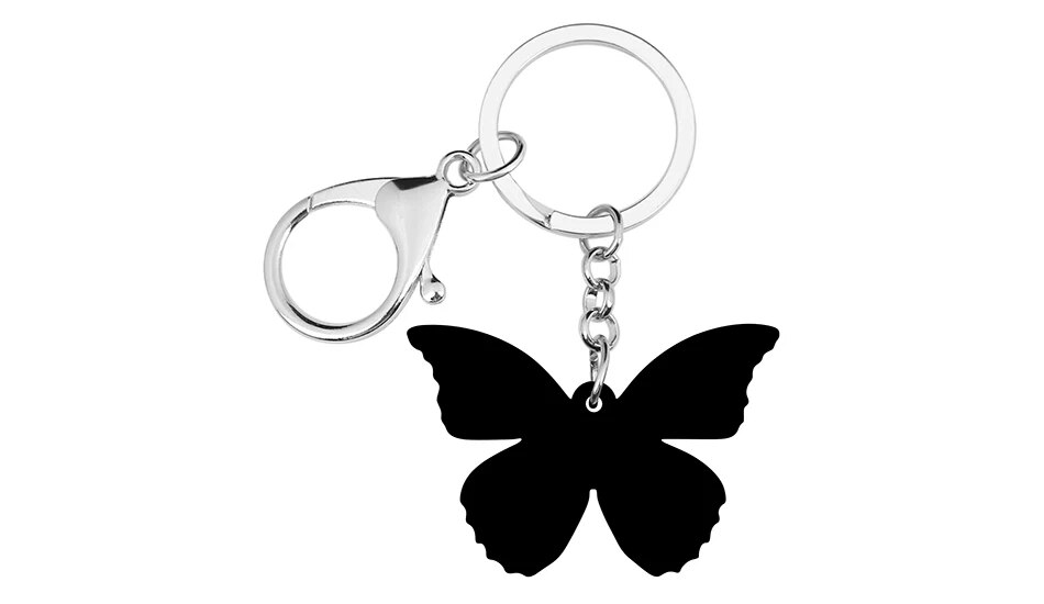Acrylic Blue Morpho Butterfly Keychain
