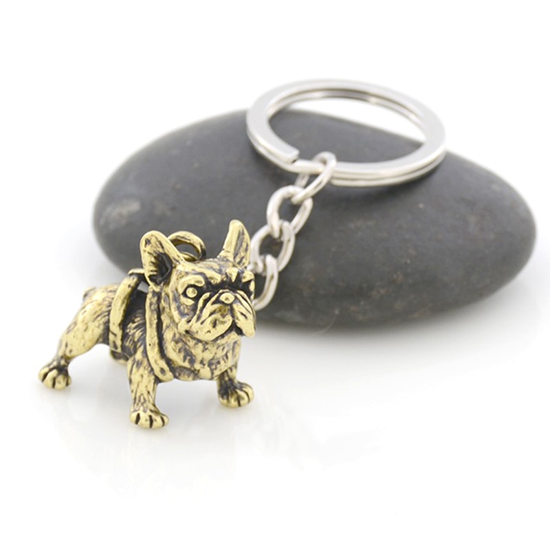 Vintage French Bulldog Keychain