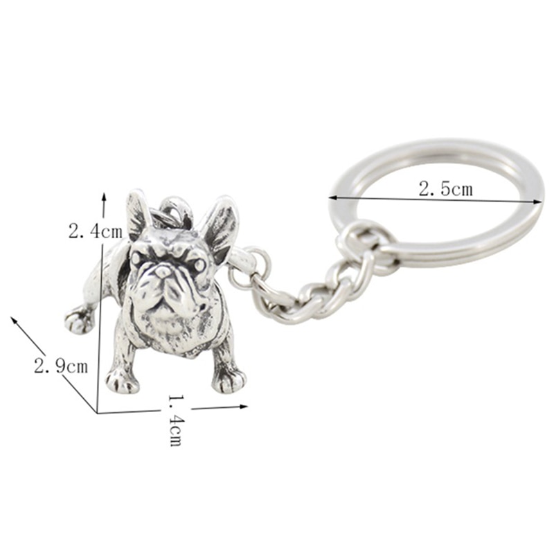 Vintage French Bulldog Keychain