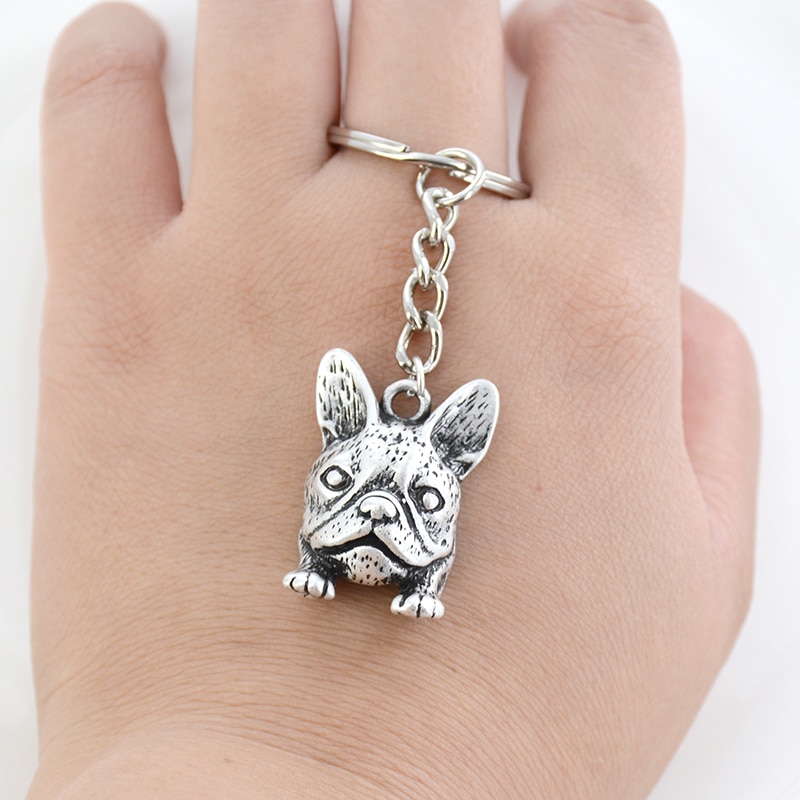 Vintage French Bulldog Keychain