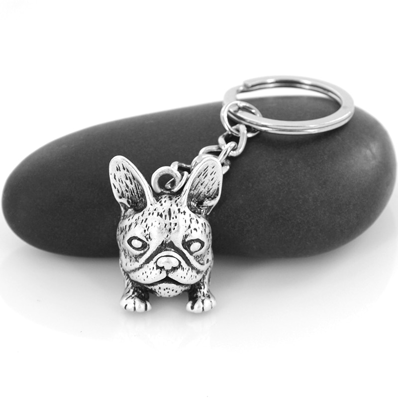Vintage French Bulldog Keychain