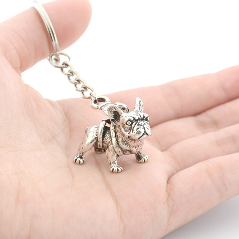 Vintage French Bulldog Keychain