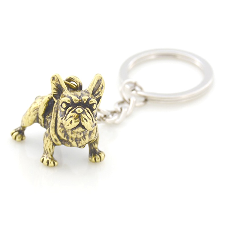 Vintage French Bulldog Keychain