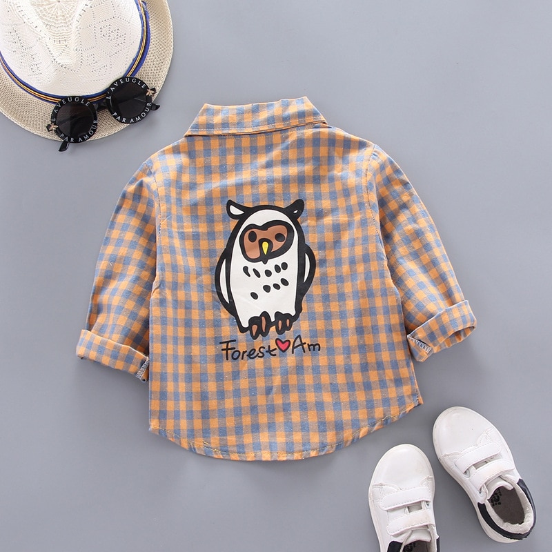 Baby Boy's Plaid Cotton Long Sleeve Shirt