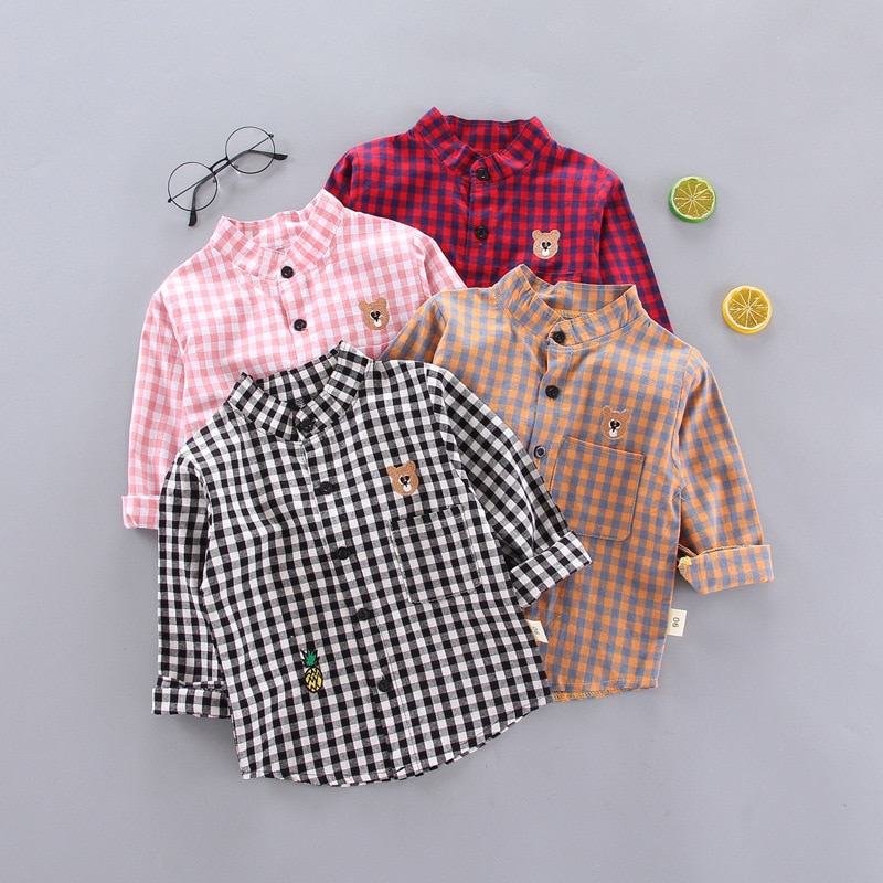 Baby Boy's Plaid Cotton Long Sleeve Shirt