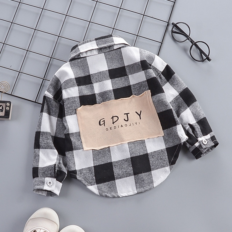 Baby Boy's Plaid Cotton Long Sleeve Shirt