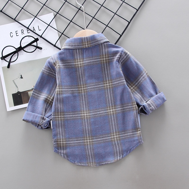 Baby Boy's Plaid Cotton Long Sleeve Shirt