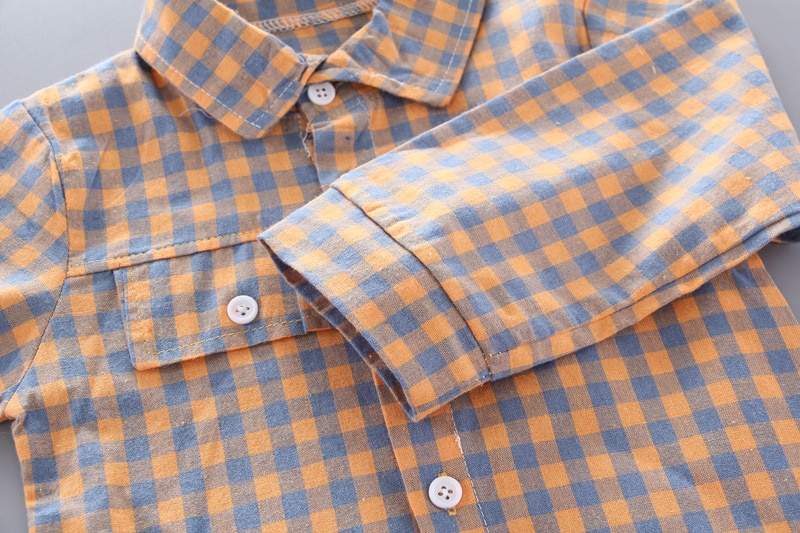 Baby Boy's Plaid Cotton Long Sleeve Shirt