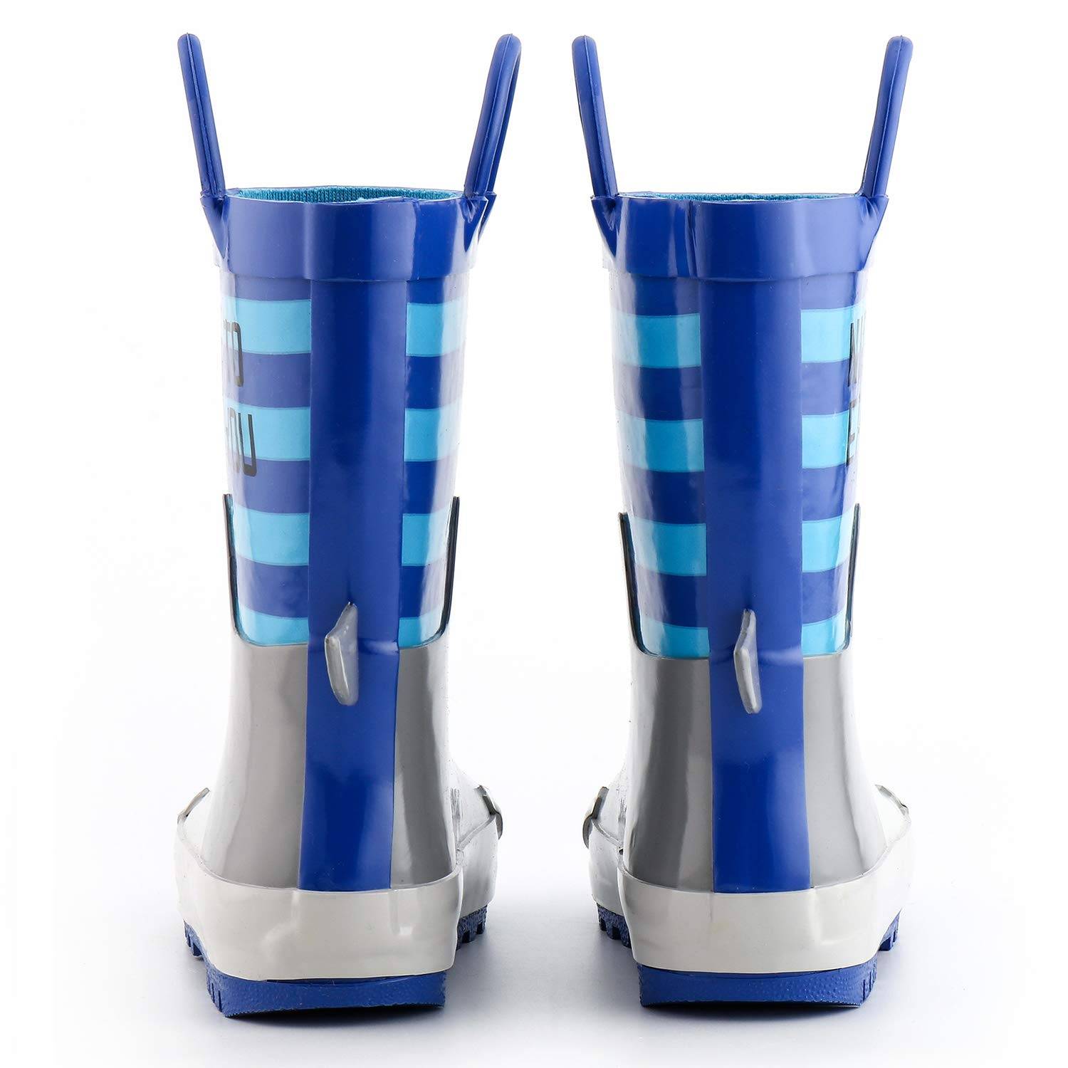 Kid's 3D Cartoon Shark Printed Waterproof Rubber Boots