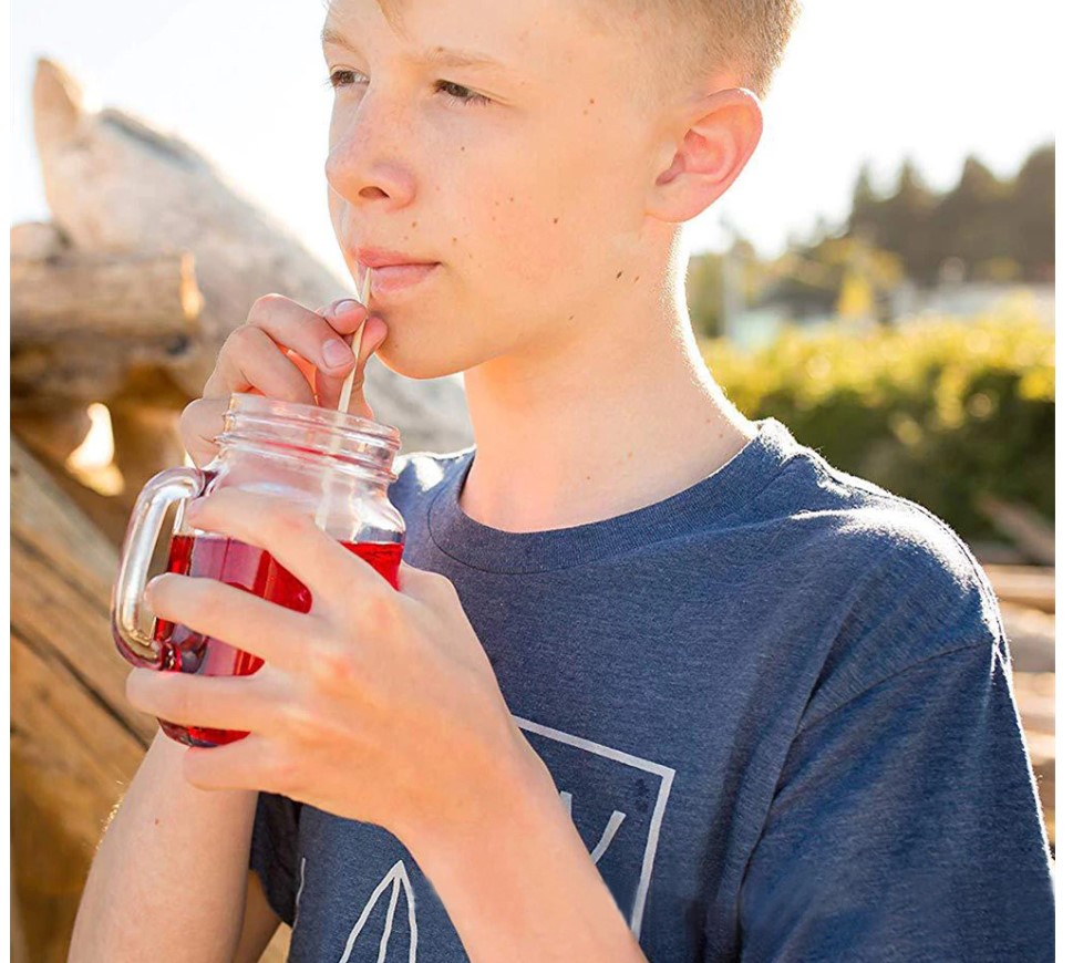 Natural Wheat Drinking Straws 100 Pcs Set