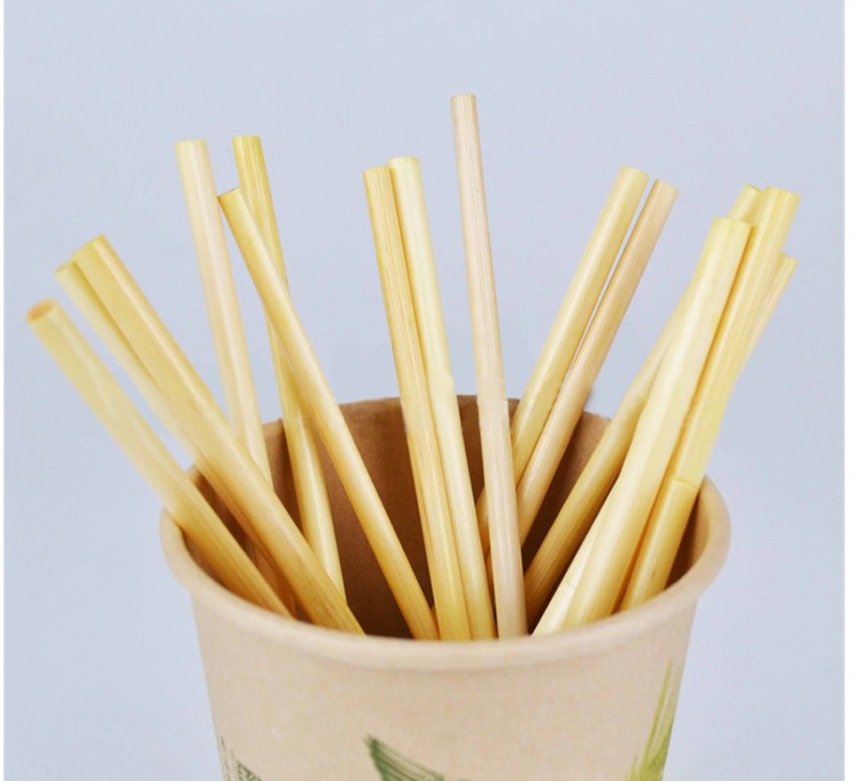 Natural Wheat Drinking Straws 100 Pcs Set
