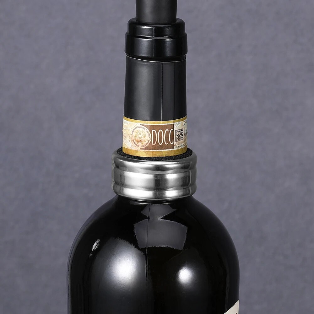 Stainless Steel Wine Bottle Opener with Pourers and Stoppers Set
