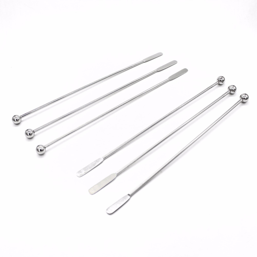 Long Stainless Steel Cocktail Stirrers Set