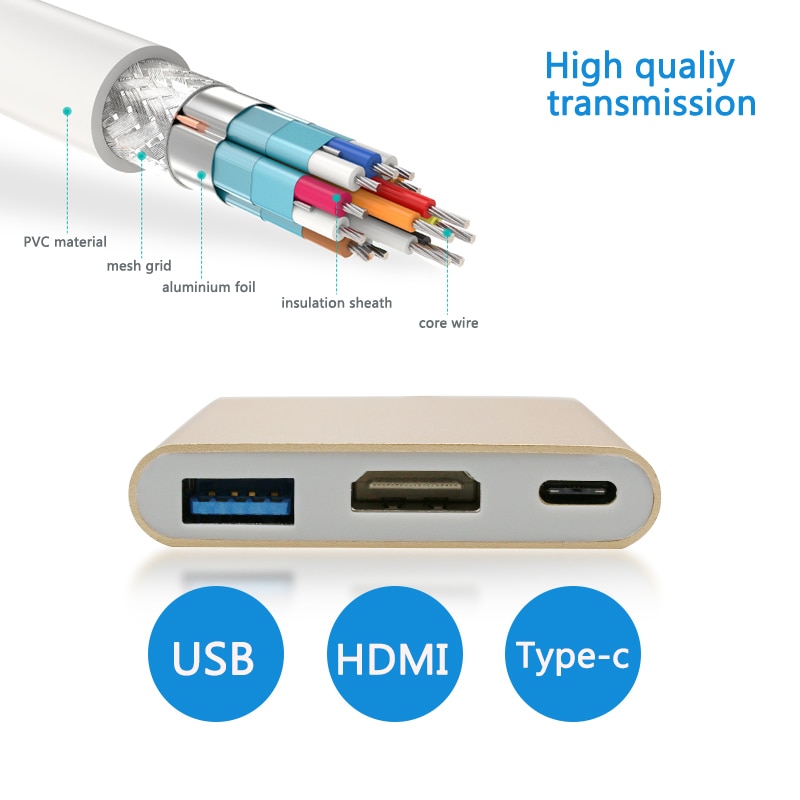1080P HDMI Type C Adapter for Console