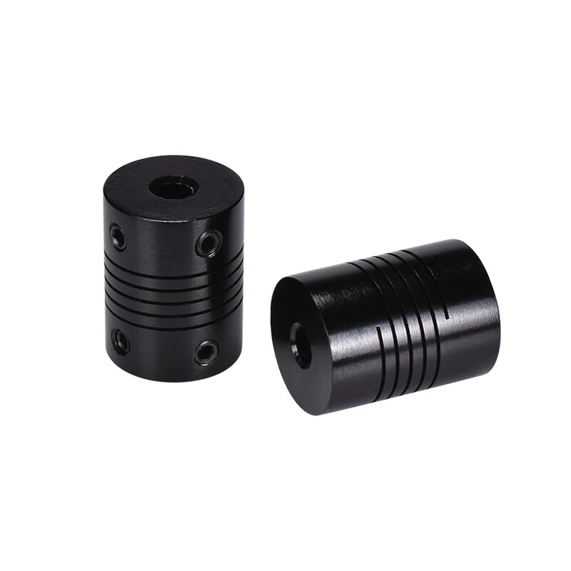 Black Aluminium Flexible Stepper Motor Coupler for 3D Printer