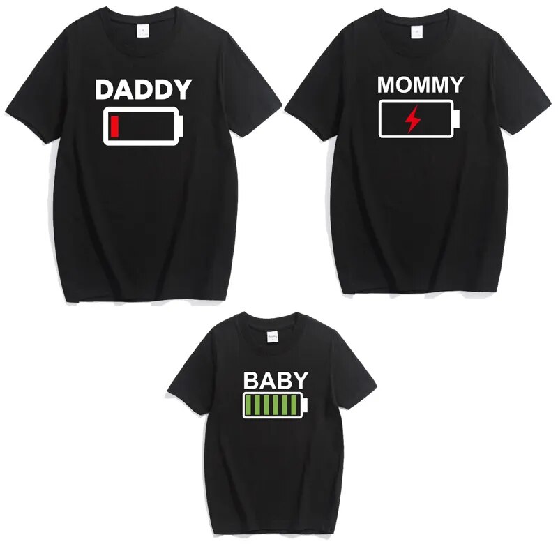 Family Matching Black T-Shirt