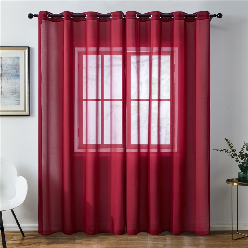 Modern Plain Voile Curtain