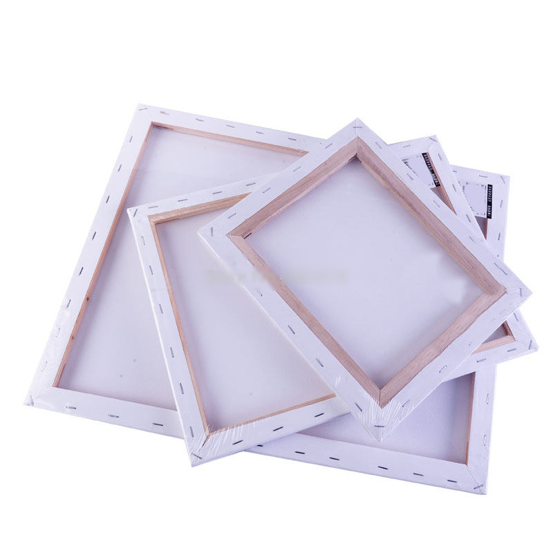 Set of 5 Cotton Canvases with Wood Frame
