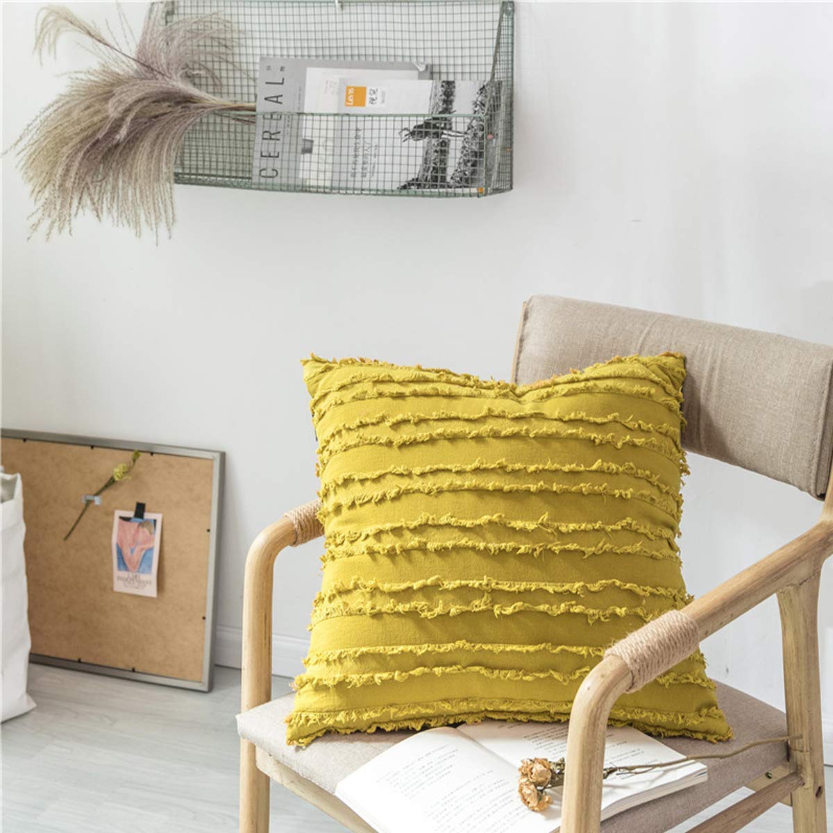 Decorative Square Striped Pillow Cases