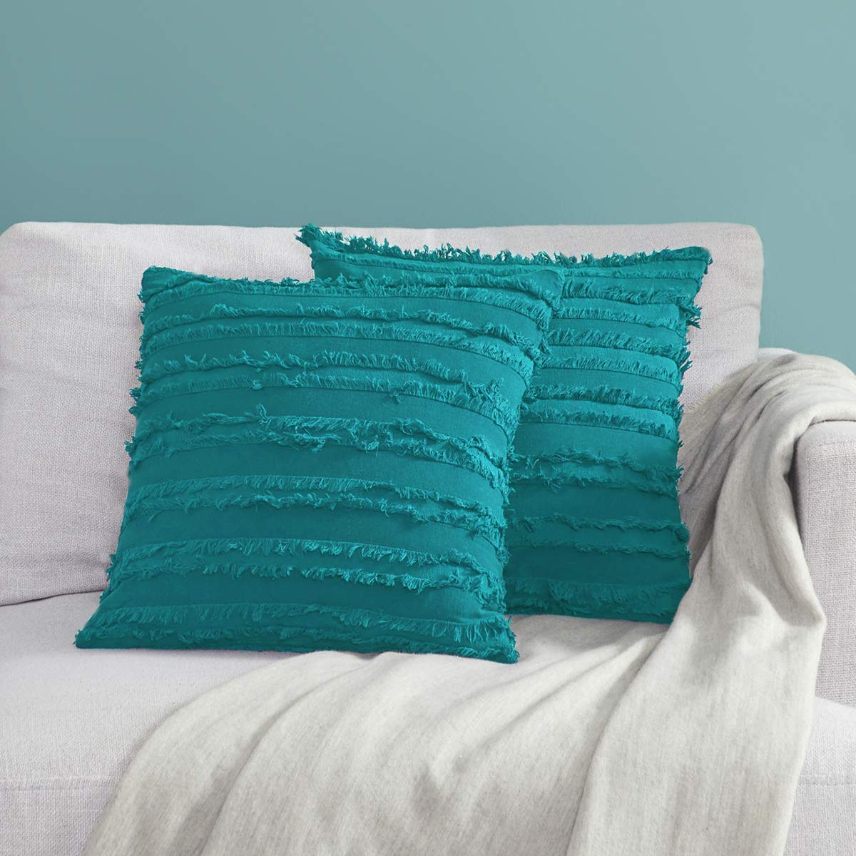 Decorative Square Striped Pillow Cases