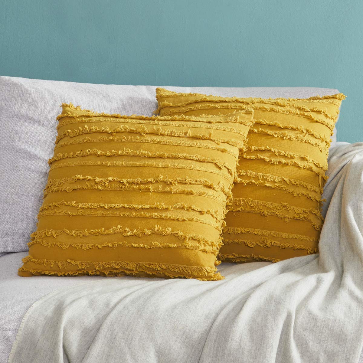 Decorative Square Striped Pillow Cases