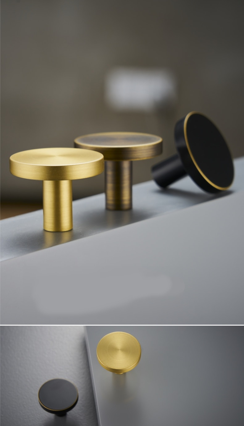 Gold/Black/Bronze Brass Handles for Kitchen
