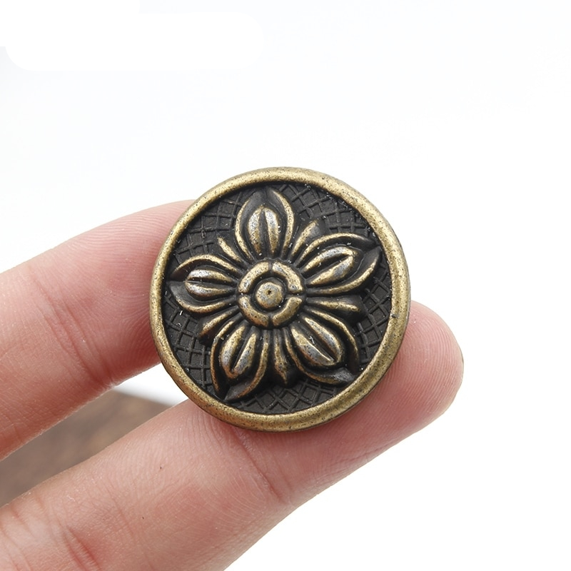 Retro Floral Patterned Round Kitchen Handle