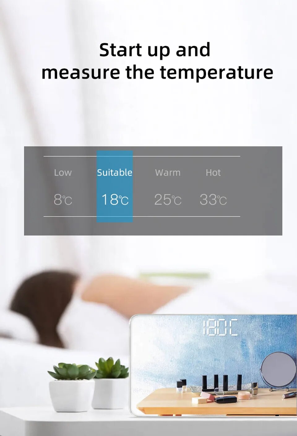 Portable Mirror Design Smart Bathroom Scale