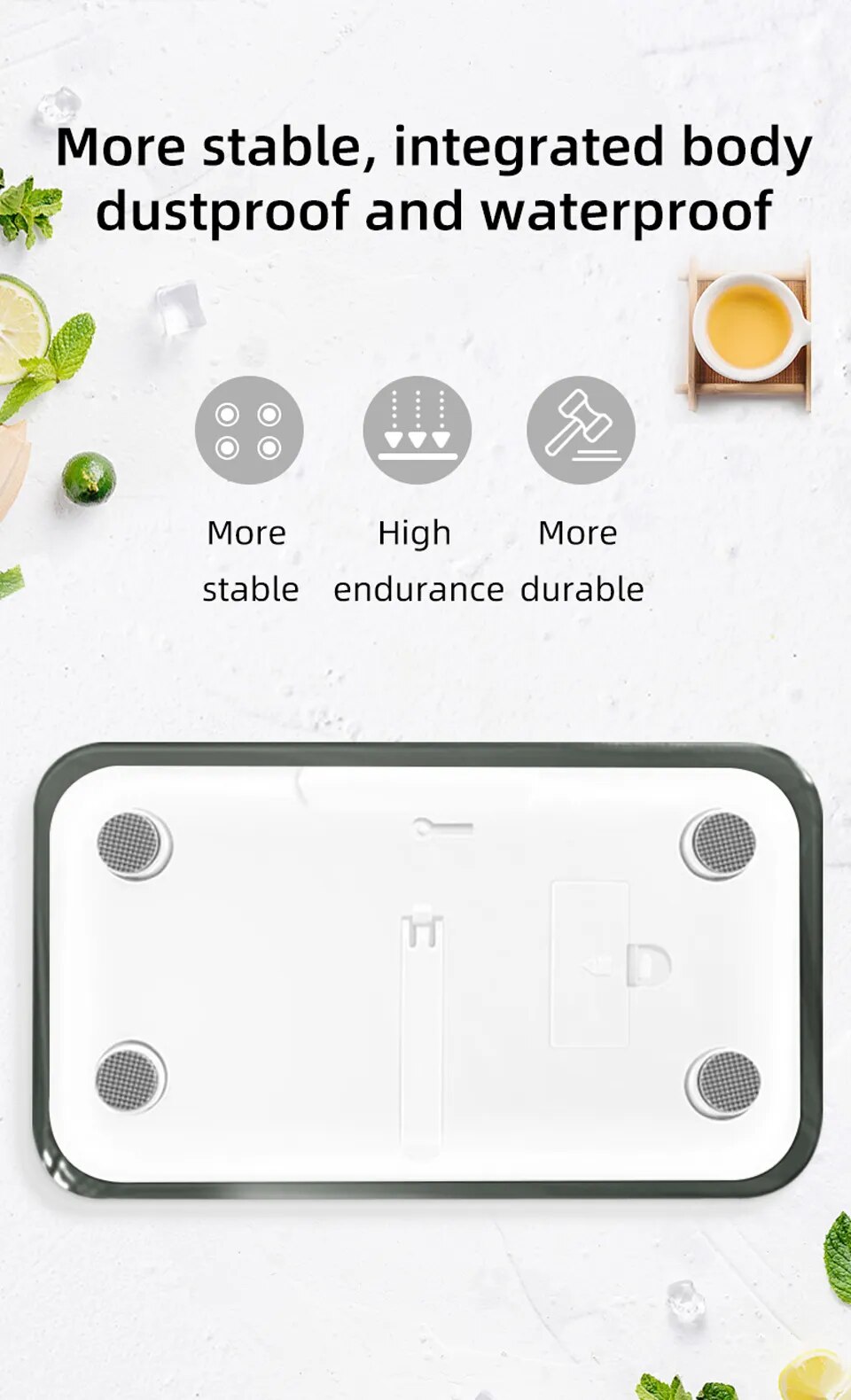 Portable Mirror Design Smart Bathroom Scale