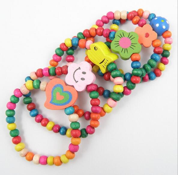 Trendy Elastic Wooden Bracelet for Girls