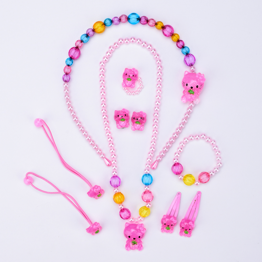 Girls' Fashion Bright Resin Jewelry Set