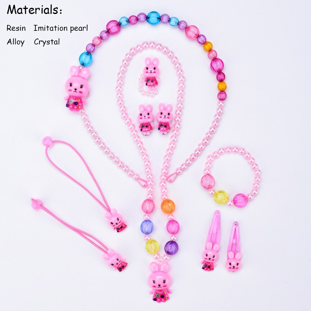 Girls' Fashion Bright Resin Jewelry Set