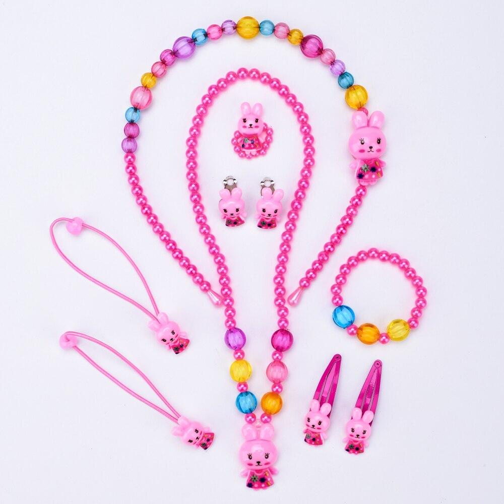 Girls' Fashion Bright Resin Jewelry Set