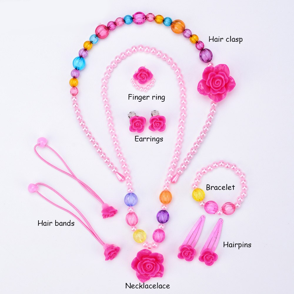 Girls' Fashion Bright Resin Jewelry Set
