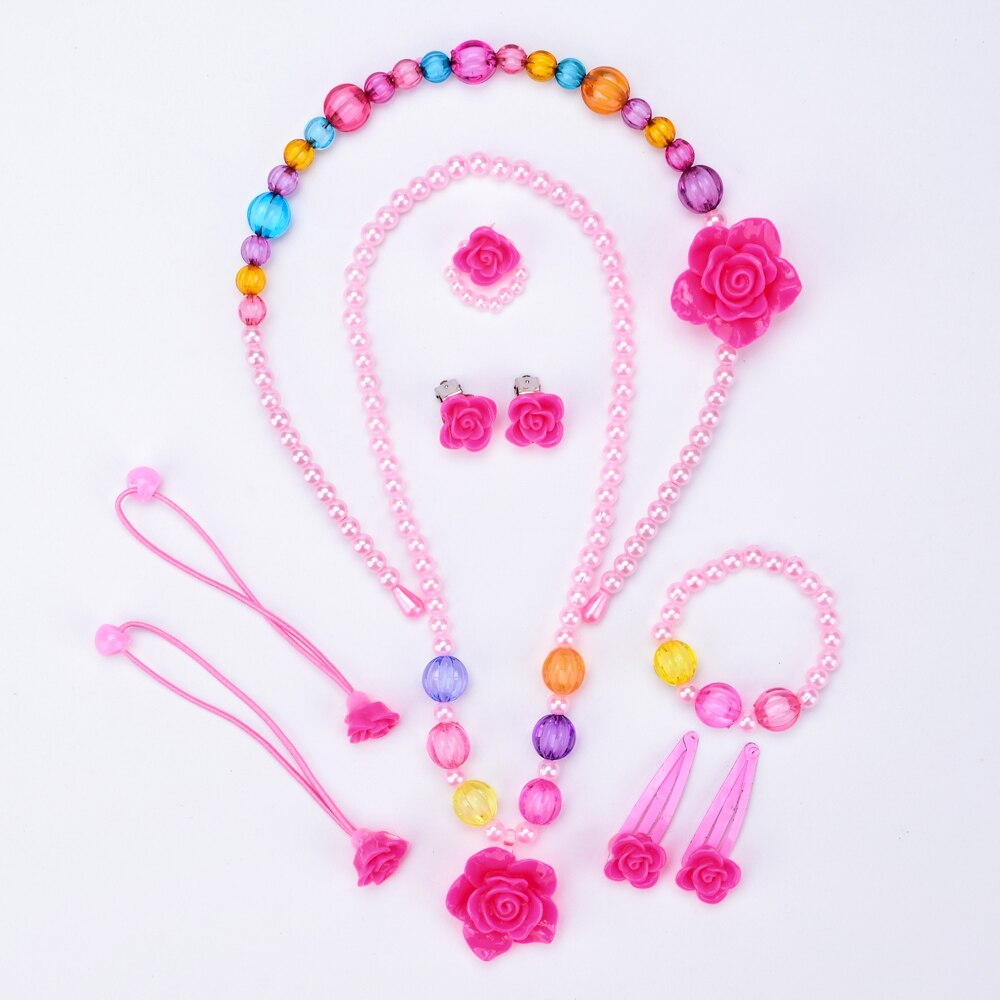 Girls' Fashion Bright Resin Jewelry Set