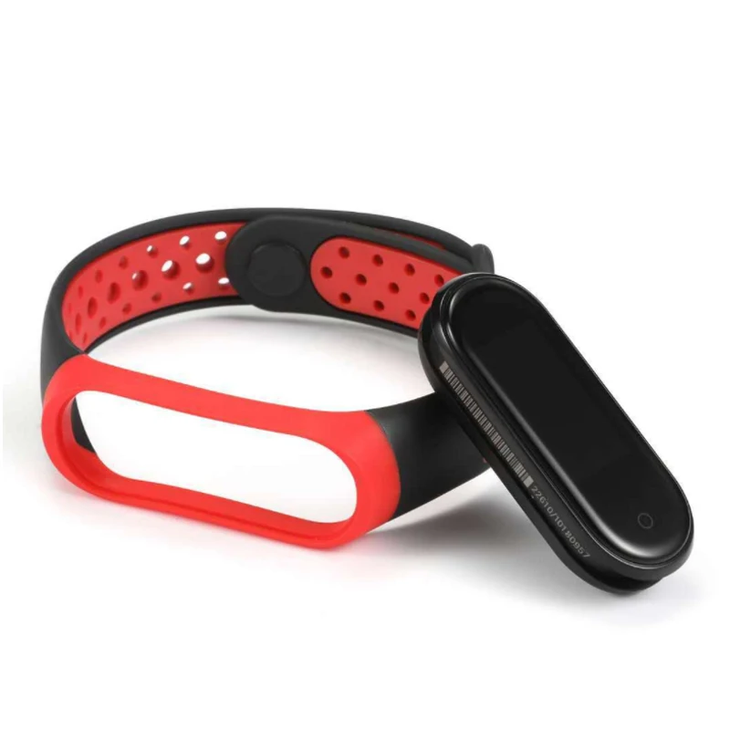 Anti-Sweat Two-Colors Silicone Strap for Xiaomi Mi Band 3/4/5