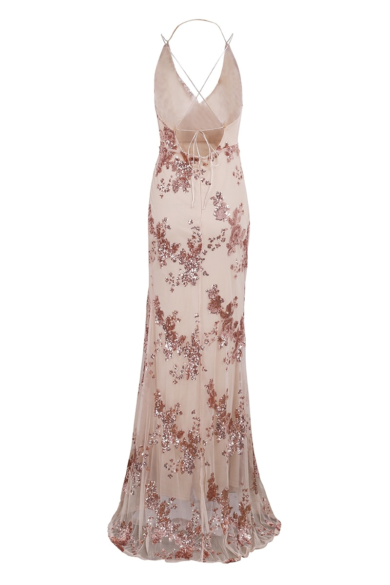 Women's V-Neck Lace Up Cami Maxi Dress