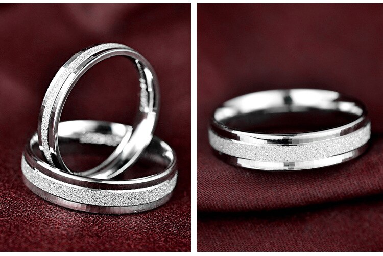 Men / Women's Minimalist Silver Weddings Rings
