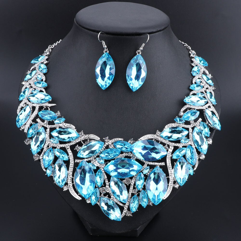 Bright Necklace and Earrings Sets for Brides