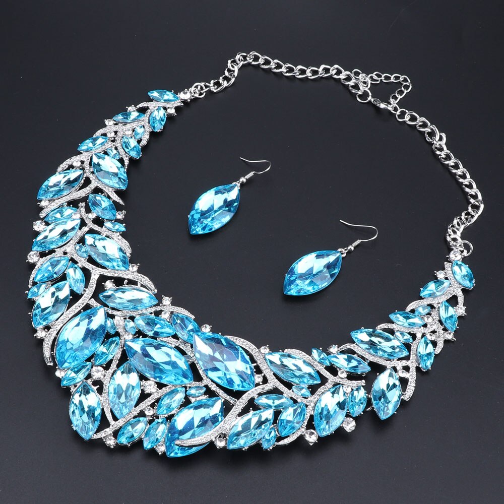 Bright Necklace and Earrings Sets for Brides