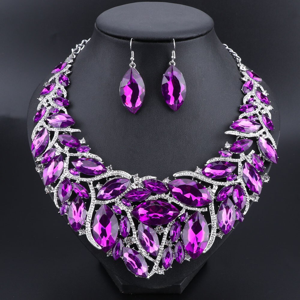 Bright Necklace and Earrings Sets for Brides