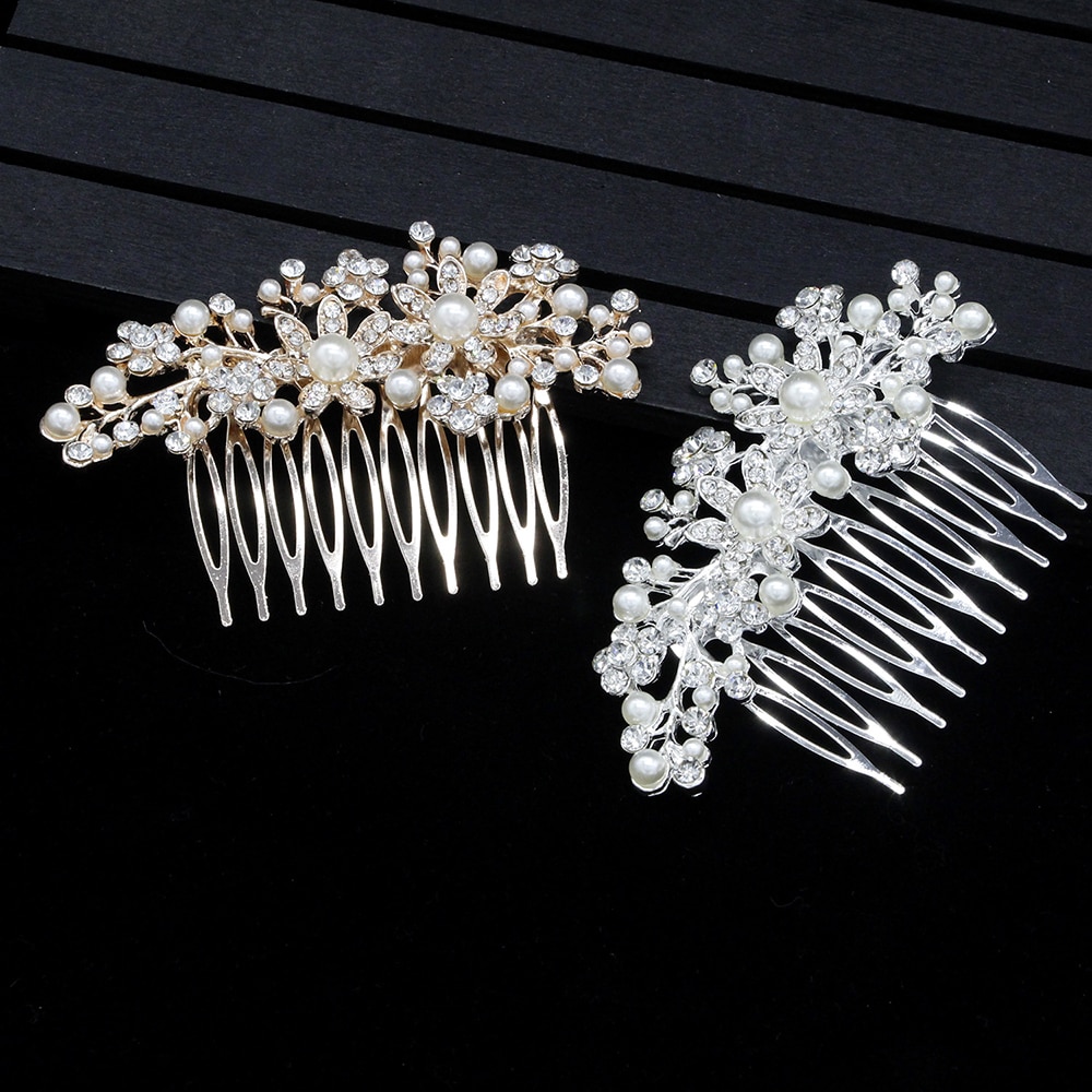 Leaves Shaped Pearls Hair Accessories for Women